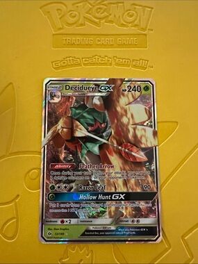 Pokémon Decidueye GX Holofoil Card - Green
